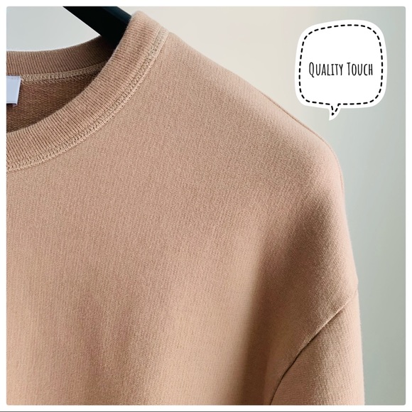 ⭐SALE🎉 AG ADRIANO GOLDSCHMIED Beige Colored Luxury Style Crewneck Pullover - Picture 2 of 5